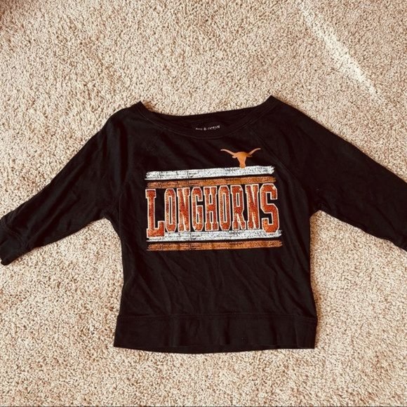 5th & Ocean Girls Texas Longhorns Sequined Long Sleeve T-Shirt Size 10 - Picture 1 of 9